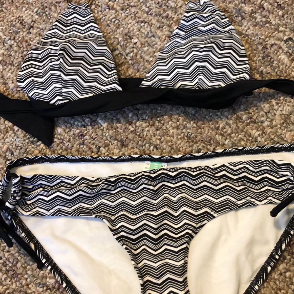 Black and white bikini
